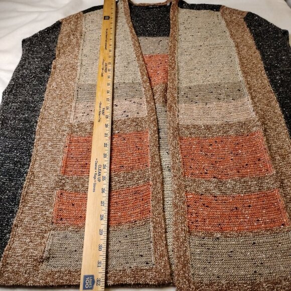 Nic + Zoe Tan and Gray Sleeveless Cardigan, Medium - Picture 7 of 7